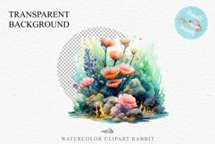 Ocean Sea Coral Nautical Seascape Undersea World Fish PNG Art Watercolor Transparent wedding invitation shirt designs sublimation printable bloom