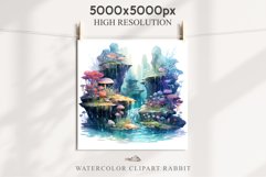 Ocean Sea Coral Nautical Seascape Undersea World Fish PNG Art Watercolor Transparent wedding invitation shirt designs sublimation printable bloom