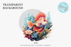 Ocean Sea Life Nautical Seascape Fish Undersea World PNG Art Watercolor Transparent wedding invitation shirt designs sublimation printable bloom