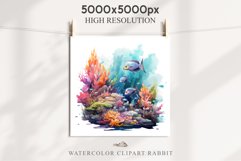 Ocean Sea Life Nautical Seascape Fish Undersea World PNG Art Watercolor Transparent wedding invitation shirt designs sublimation printable bloom