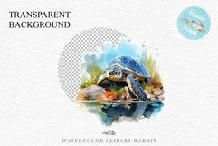 Ocean Sea Turtle Life Nautical Seascape Undersea World Fish PNG Art Watercolor Transparent wedding invitation shirt designs sublimation printable bloom