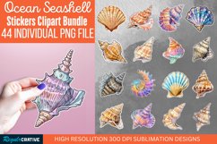 Ocean Seashell Sticker Clipart Bundle Product Image 1