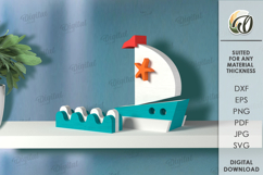 Ocean shelf sitter Laser Cut. Summer Stand Decor SVG Product Image 1