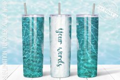 Personalized summer tumbler PNG, add your text ocean tumbler Product Image 1