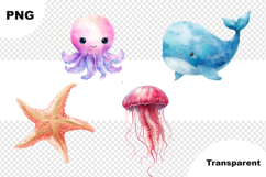 Ocean Undersea Water Clipart Set 40 PNG Clipart | Big Pack Product Image 4