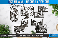 Ocean Wall Decor Laser Cut Bundle, Marine Animals Wall Art Product Image 1