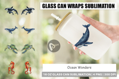 Ocean Wonders Marine Life Glass Can Product Image 1