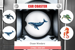 Ocean Wonders Marine Life Car Coaster Product Image 1
