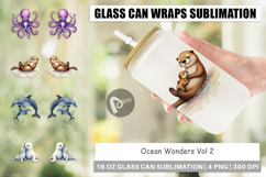 Ocean Wonders Marine Life Glass Can Product Image 1