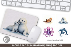 Ocean Wonders Marine Life Mouse Pad Product Image 1