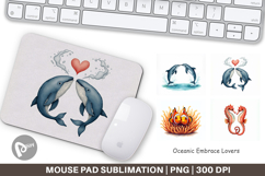 Oceanic Embrace Lovers Mouse Pad Product Image 1