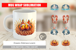 Oceanic Embrace Lovers Mug Wrap Product Image 1
