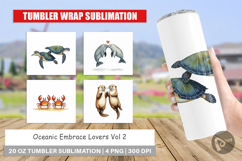 Oceanic Embrace Lovers Tumbler Product Image 1