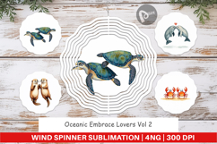 Oceanic Embrace Lovers Wind Spinner Product Image 1