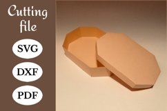 Octagon box template, scarf box, towel box, cosmetic box, A3 Product Image 1