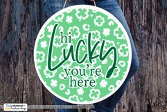 Hi Lucky You're Here SVG - St. Patrick's Day Design Product Image 1