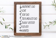 February Typography Art - Winter Design Product Image 1