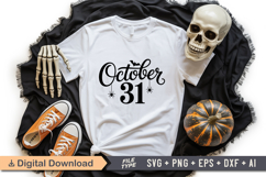 October 31 SVG File | Spooky Halloween SVG Product Image 1