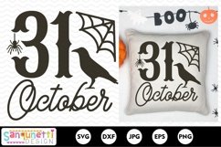 October 31st SVG design on a pillow