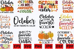 October Is My Favorite Color SVG | Fall SVG | Autumn SVG Product Image 3