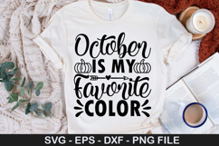 October is my Favorite Color - Thanksgiving SVG Design Product Image 1