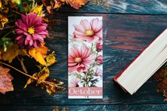Floral Bookmark, October Bookmark, Cosmos Flowers Bookmark Product Image 4
