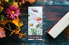 Floral Bookmark, October Bookmark, Cosmos Flowers Bookmark Product Image 5