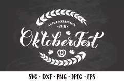 Oktoberfest hand lettered sign SVG. German beer festival Product Image 1