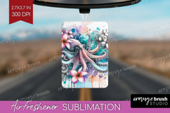 Octopus Floral Air Freshener PNG Tropical PNG Sublimation Product Image 1