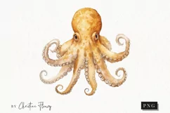 Watercolor Octopus Clipart | Watercolor Ocean PNG Product Image 1