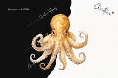 Watercolor Octopus Clipart | Watercolor Ocean PNG Product Image 2