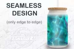 Octopus frosted glass wrap, ocean libbey can glass design Product Image 2