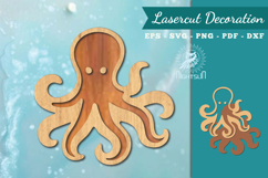 Octopus Lasercut Decoration SVG Product Image 1
