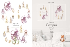 Watercolor Octopus Life Cycle Set Bundle Product Image 4