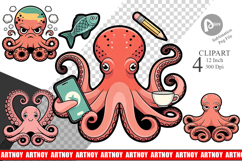 Octopus Mood Clipart Product Image 1