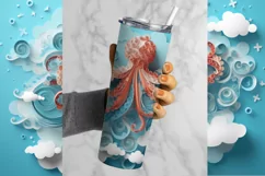 Octopus Tumbler Wrap, 20 oz tumbler wrap, Octopus png, Octopus Tumbler Wrap