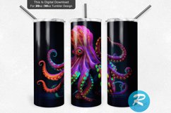 Neon Octopus 20oz/30oz Skinny Tumbler Product Image 2