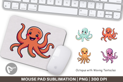 Mouse Pad Waving Octopus Product Image 1