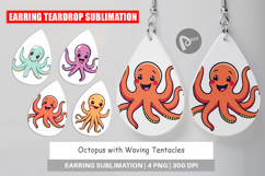 Earring Waving Octopus Product Image 1