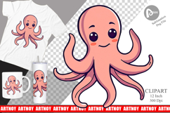 Waving Octopus Clipart Product Image 1
