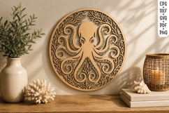 Octopus Wooden Wall Art SVG Product Image 1