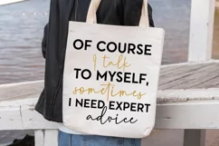 Of Course I Talk To SVG, Tote Bag SVG Design Product Image 3