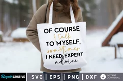 Of Course I Talk To SVG, Tote Bag SVG Design Product Image 1