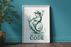 Funny Coding Frog SVG Snail Racing Tech Design Product Image 2