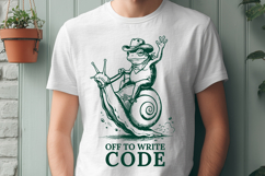 Funny Coding Frog SVG Snail Racing Tech Design Product Image 3