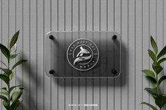 office glass branding logo mockup psd Product Image 1