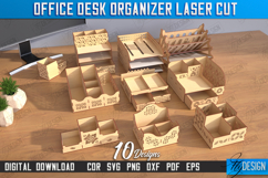Office Desk Organizers Laser Cut Bundle, Documents Holder Product Image 1