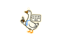 Office Goose Holding Cup of Coffee Laser Cut Template Product Image 2