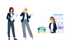 efficiency office manager woman vector Product Image 1