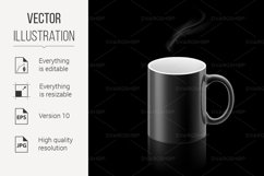 Black mug on black background Product Image 1